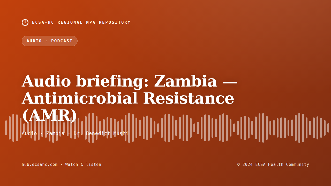 Thumbnail for Audio briefing: Zambia — Antimicrobial Resistance (AMR)