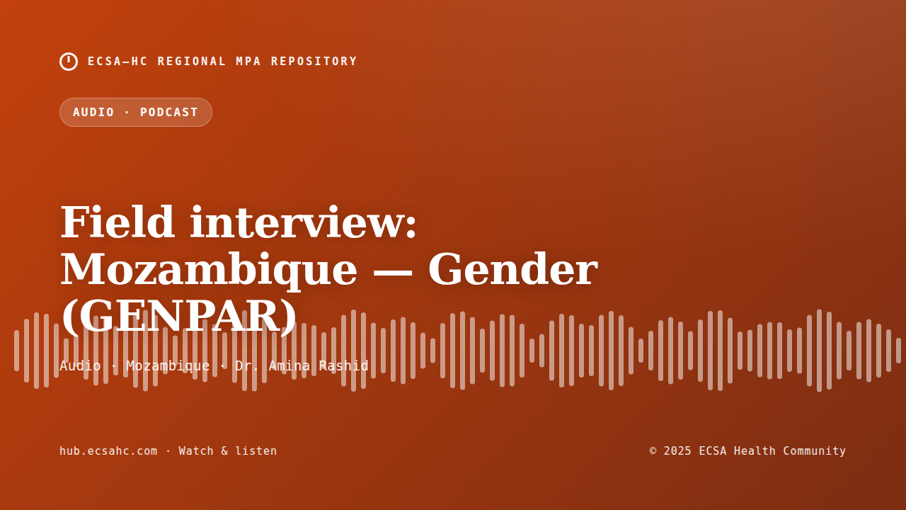 Thumbnail for Field interview: Mozambique — Gender (GENPAR)