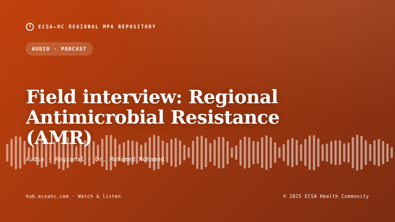 Thumbnail for Field interview: Regional Antimicrobial Resistance (AMR)