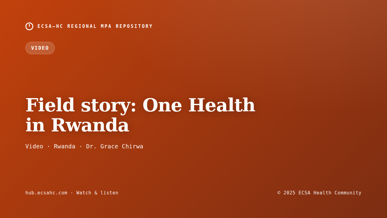 Thumbnail for Field story: One Health in Rwanda