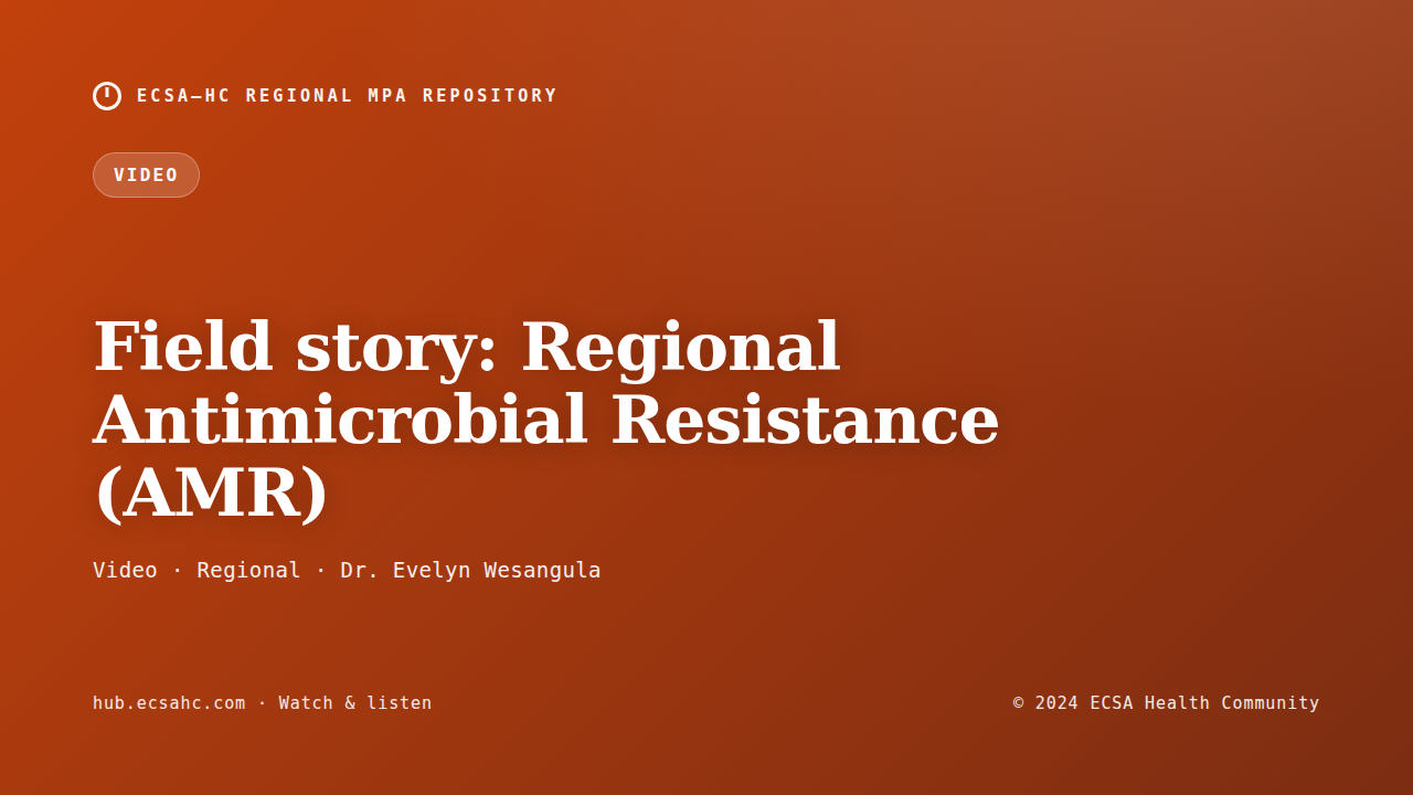 Thumbnail for Field story: Regional Antimicrobial Resistance (AMR)