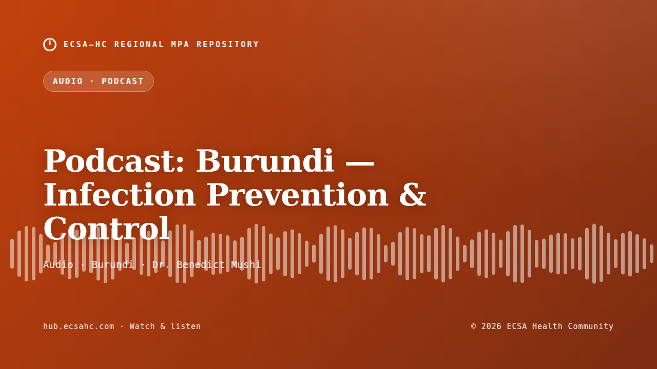 Thumbnail for Podcast: Burundi — Infection Prevention & Control