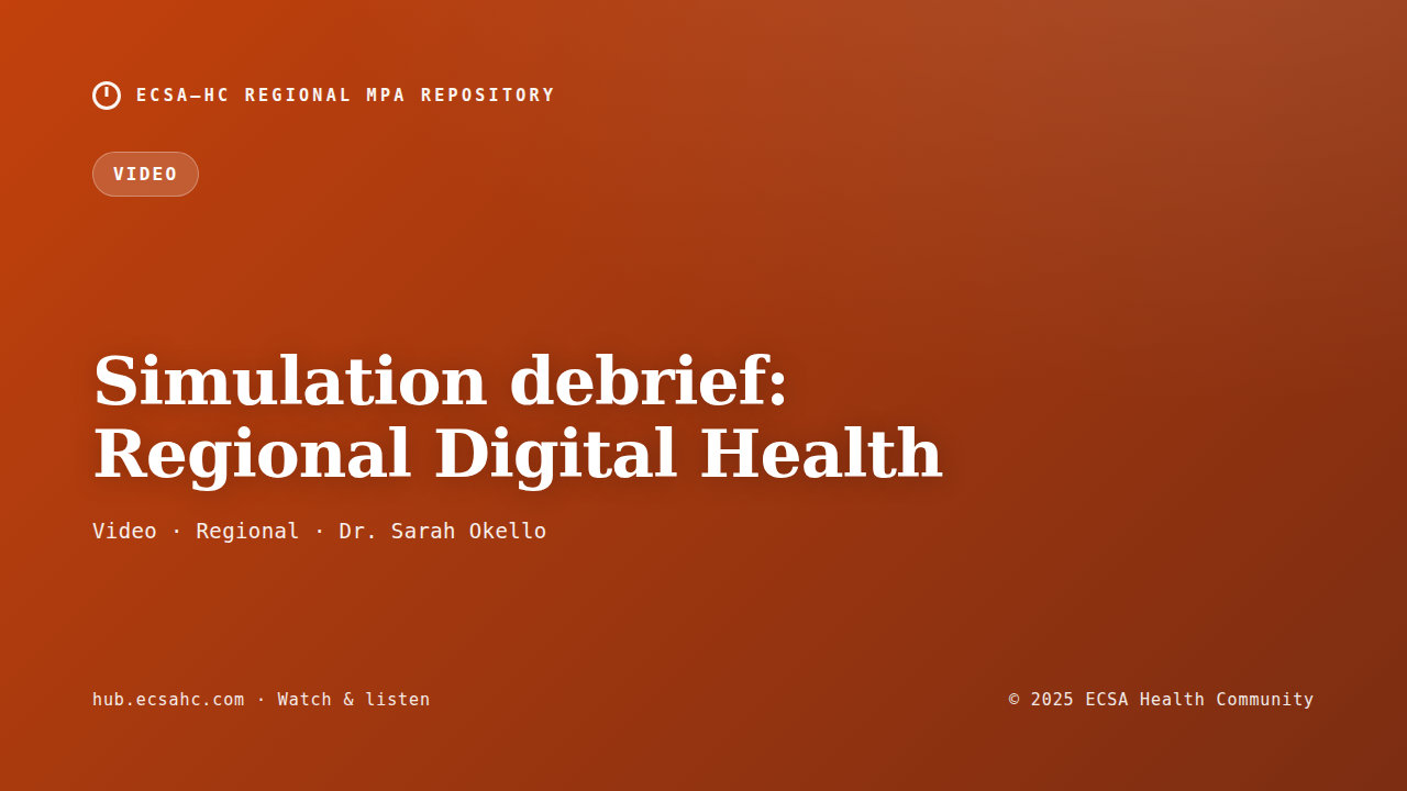 Thumbnail for Simulation debrief: Regional Digital Health