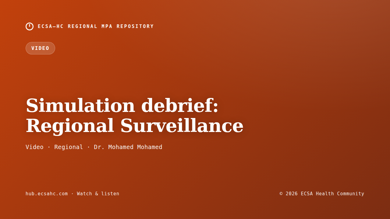 Thumbnail for Simulation debrief: Regional Surveillance