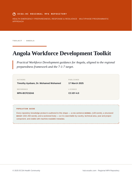 Thumbnail for Angola Workforce Development Toolkit