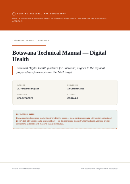 Thumbnail for Botswana Technical Manual — Digital Health