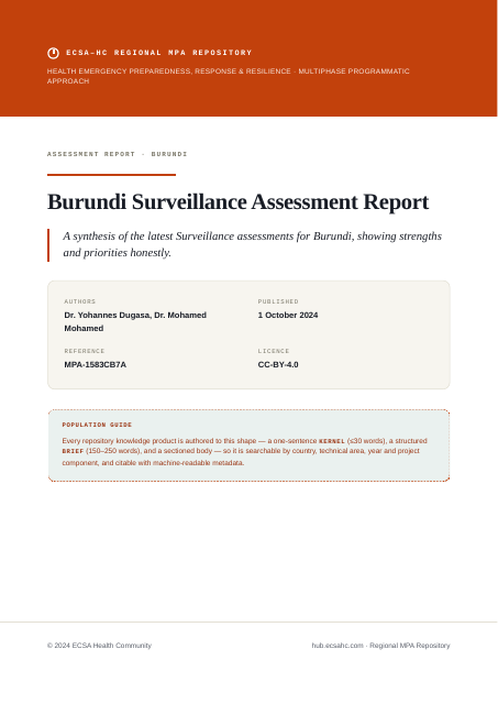Thumbnail for Burundi Surveillance Assessment Report