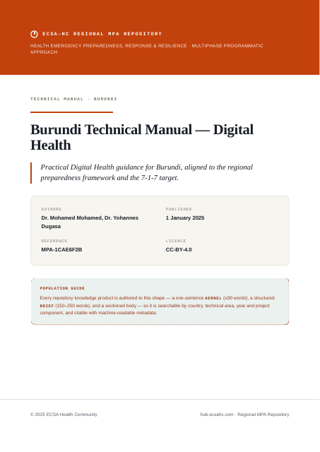 Thumbnail for Burundi Technical Manual — Digital Health