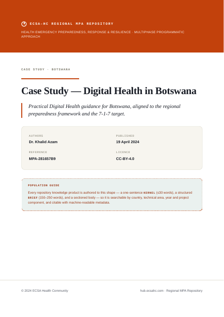 Thumbnail for Case Study — Digital Health in Botswana