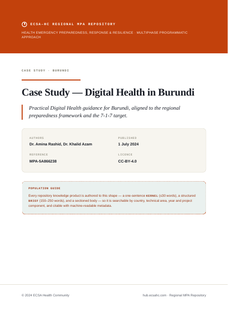 Thumbnail for Case Study — Digital Health in Burundi