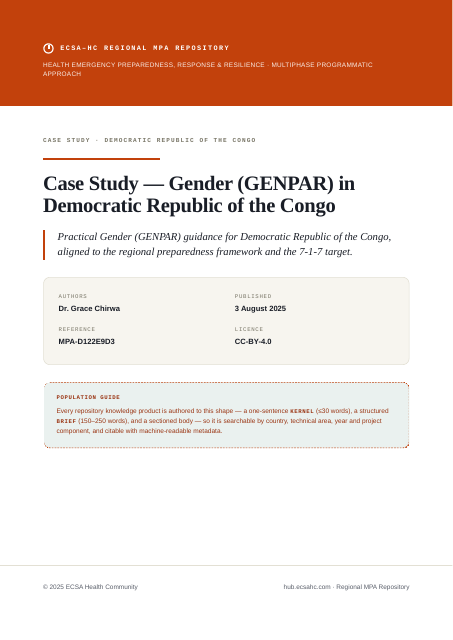 Thumbnail for Case Study — Gender (GENPAR) in Democratic Republic of the Congo