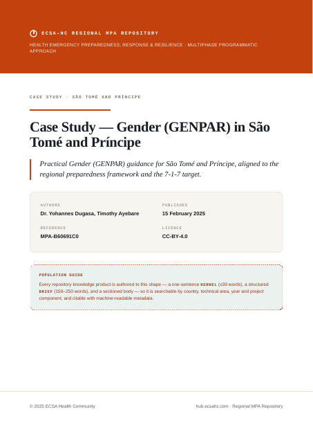 Thumbnail for Case Study — Gender (GENPAR) in São Tomé and Príncipe