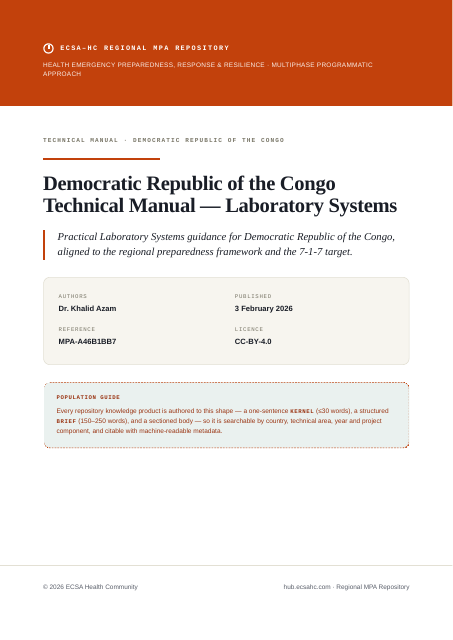 Thumbnail for Democratic Republic of the Congo Technical Manual — Laboratory Systems