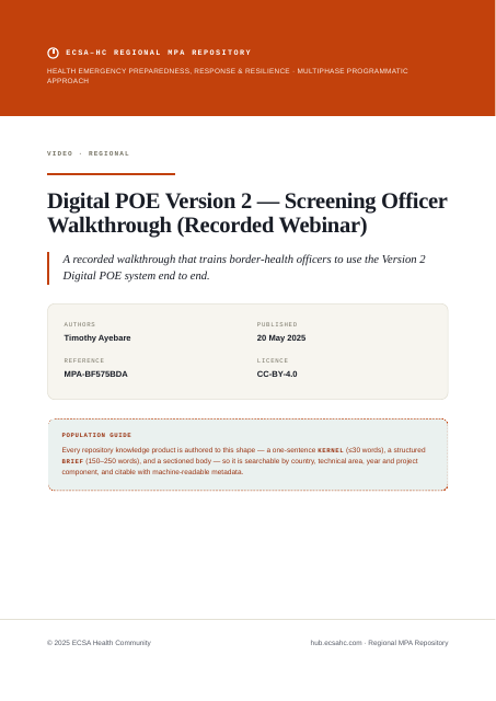 Thumbnail for Digital POE Version 2 — Screening Officer Walkthrough (Recorded Webinar)