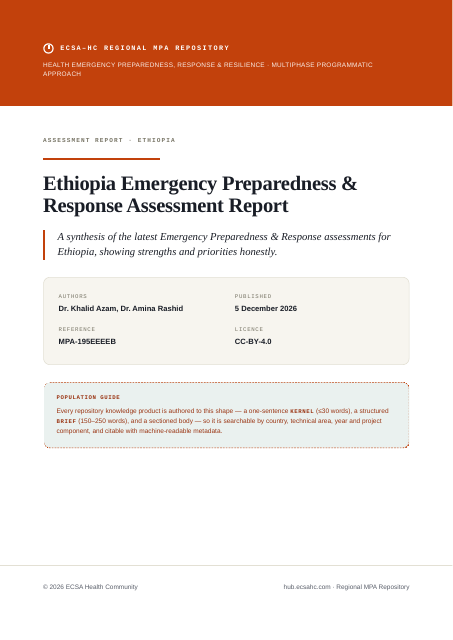 Thumbnail for Ethiopia Emergency Preparedness & Response Assessment Report