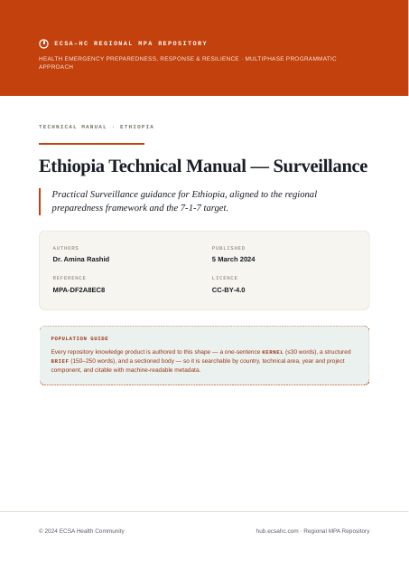 Thumbnail for Ethiopia Technical Manual — Surveillance