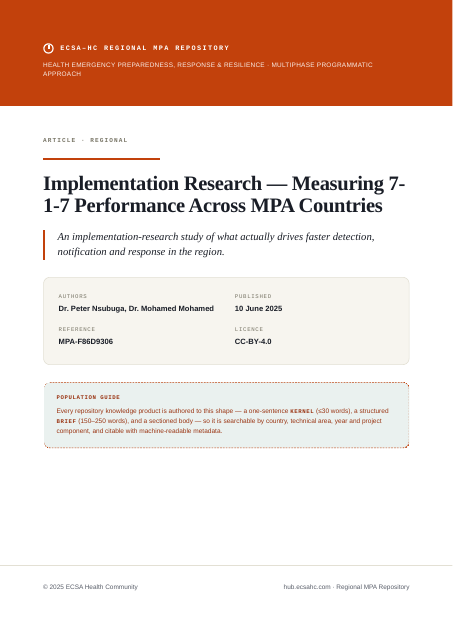 Thumbnail for Implementation Research — Measuring 7-1-7 Performance Across MPA Countries