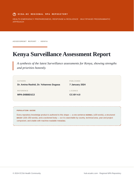 Thumbnail for Kenya Surveillance Assessment Report