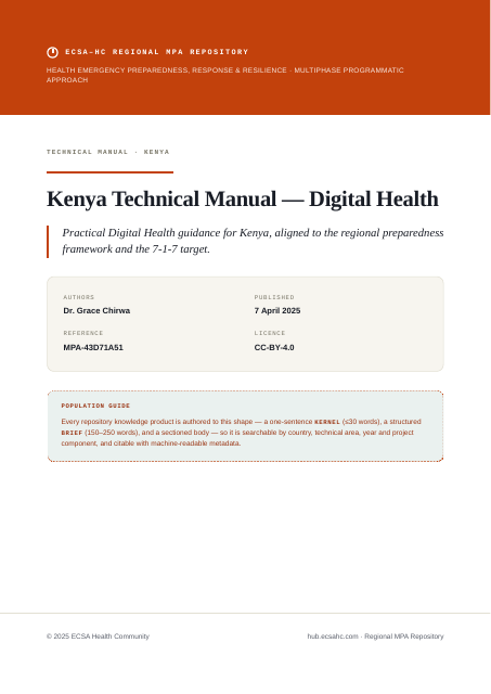 Thumbnail for Kenya Technical Manual — Digital Health