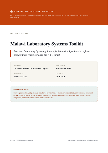 Thumbnail for Malawi Laboratory Systems Toolkit