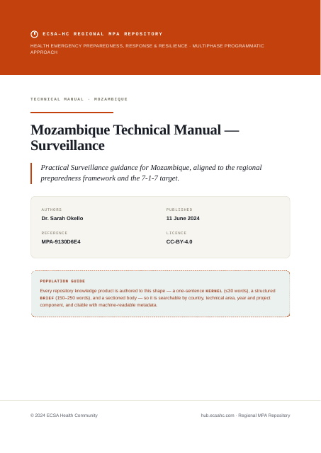 Thumbnail for Mozambique Technical Manual — Surveillance