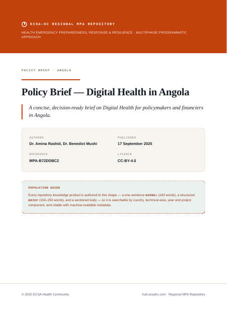 Thumbnail for Policy Brief — Digital Health in Angola