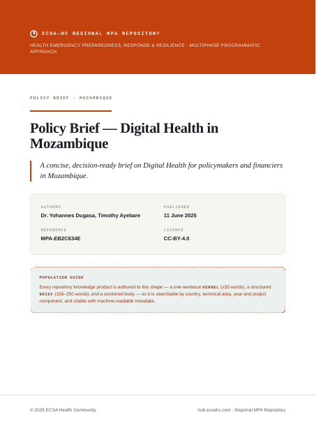 Thumbnail for Policy Brief — Digital Health in Mozambique