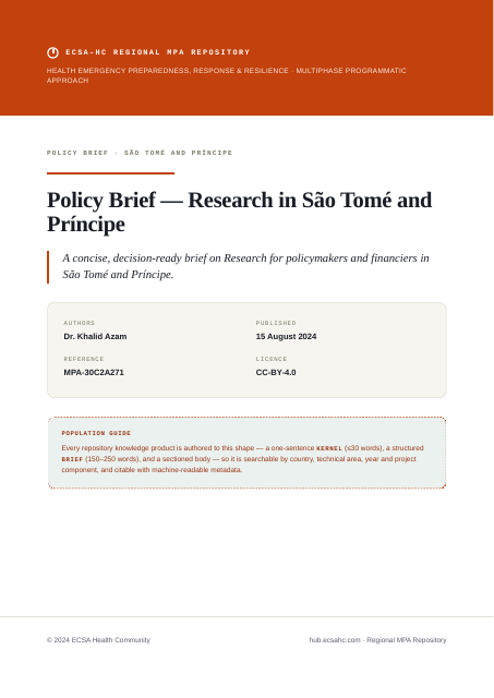 Thumbnail for Policy Brief — Research in São Tomé and Príncipe