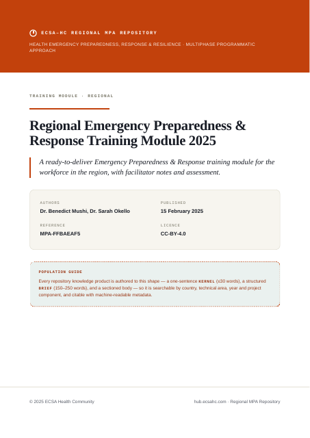 Thumbnail for Regional Emergency Preparedness & Response Training Module 2025
