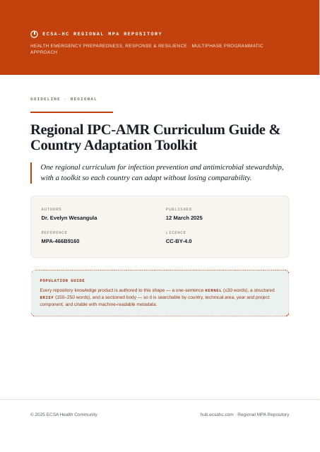 Thumbnail for Regional IPC-AMR Curriculum Guide & Country Adaptation Toolkit