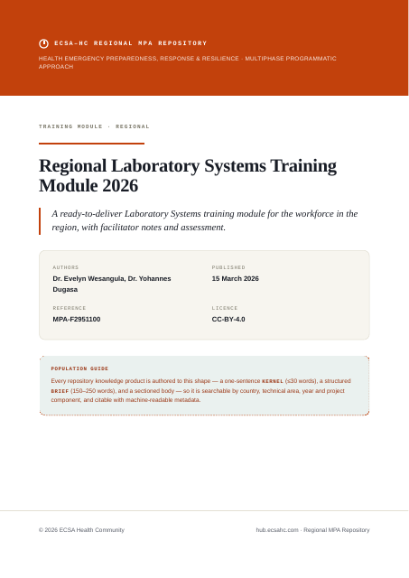 Thumbnail for Regional Laboratory Systems Training Module 2026