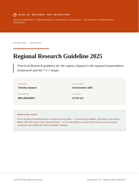 Thumbnail for Regional Research Guideline 2025