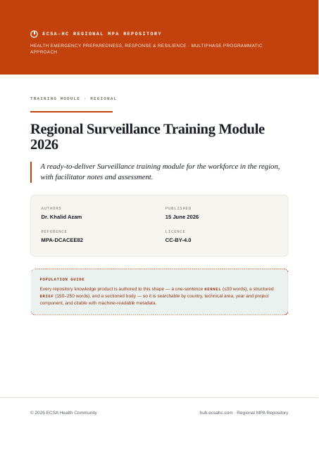 Thumbnail for Regional Surveillance Training Module 2026