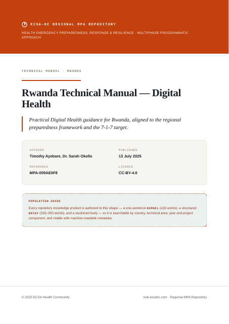 Thumbnail for Rwanda Technical Manual — Digital Health