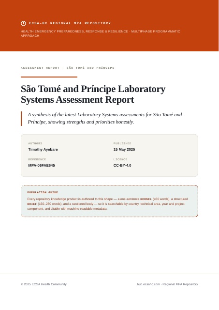 Thumbnail for São Tomé and Príncipe Laboratory Systems Assessment Report