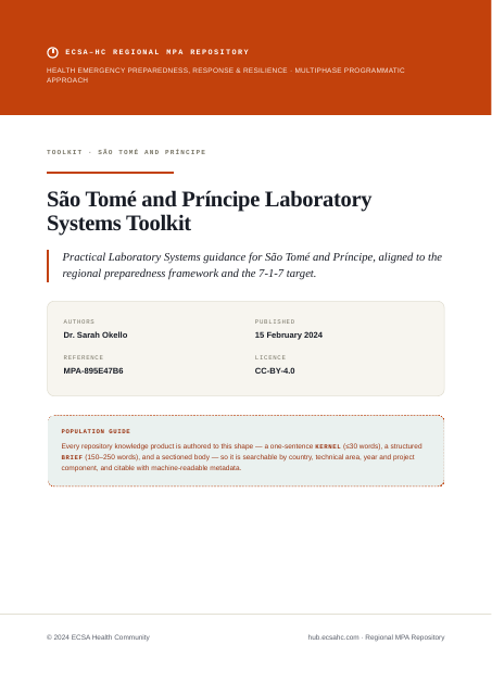 Thumbnail for São Tomé and Príncipe Laboratory Systems Toolkit
