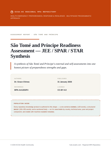 Thumbnail for São Tomé and Príncipe Readiness Assessment — JEE / SPAR / STAR Synthesis