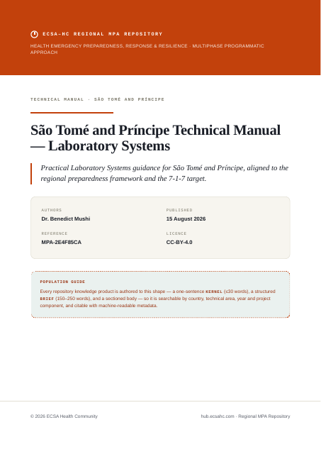 Thumbnail for São Tomé and Príncipe Technical Manual — Laboratory Systems