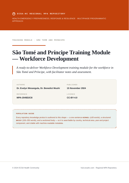 Thumbnail for São Tomé and Príncipe Training Module — Workforce Development