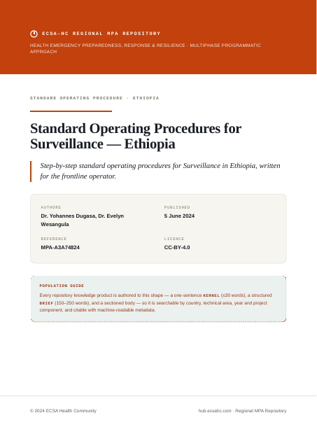 Thumbnail for Standard Operating Procedures for Surveillance — Ethiopia
