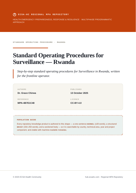 Thumbnail for Standard Operating Procedures for Surveillance — Rwanda