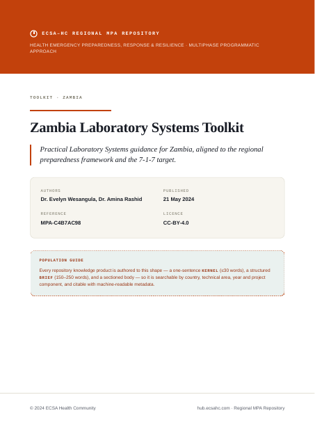 Thumbnail for Zambia Laboratory Systems Toolkit