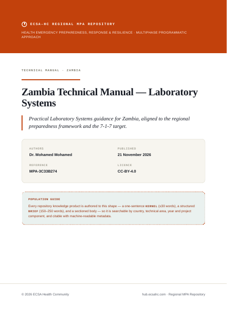 Thumbnail for Zambia Technical Manual — Laboratory Systems